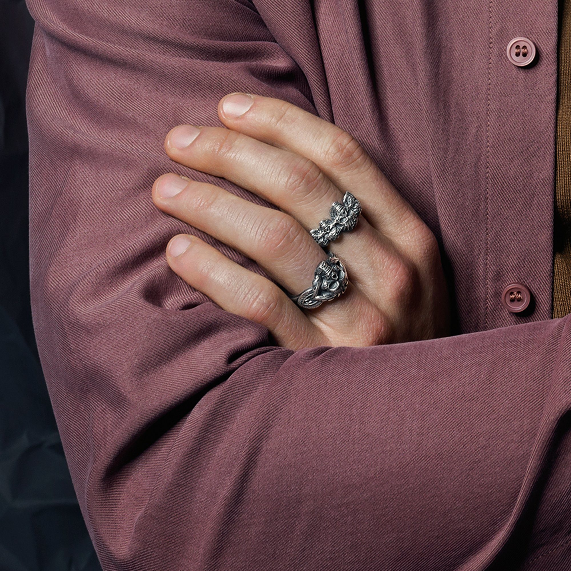 CAÏ Fingerring 925/- Sterling Silber matt günstig online kaufen