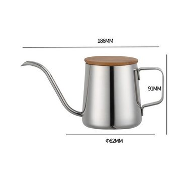 GelldG Wasserkessel Kaffeekessel, Mini-Kaffeekocher, Edelstahl, perfekt für Kaffeefilter.