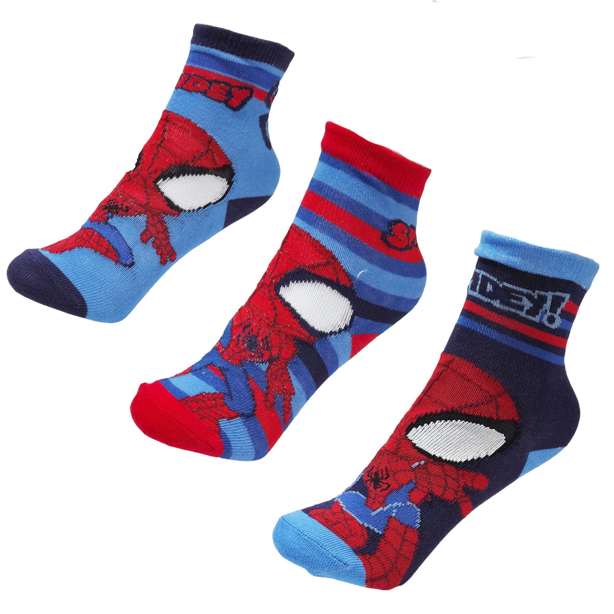 MARVEL Langsocken Marvel Spiderman Spidey Sneaker Kinder Носки 3er Pack Gr. 19-30 (3-Paar)