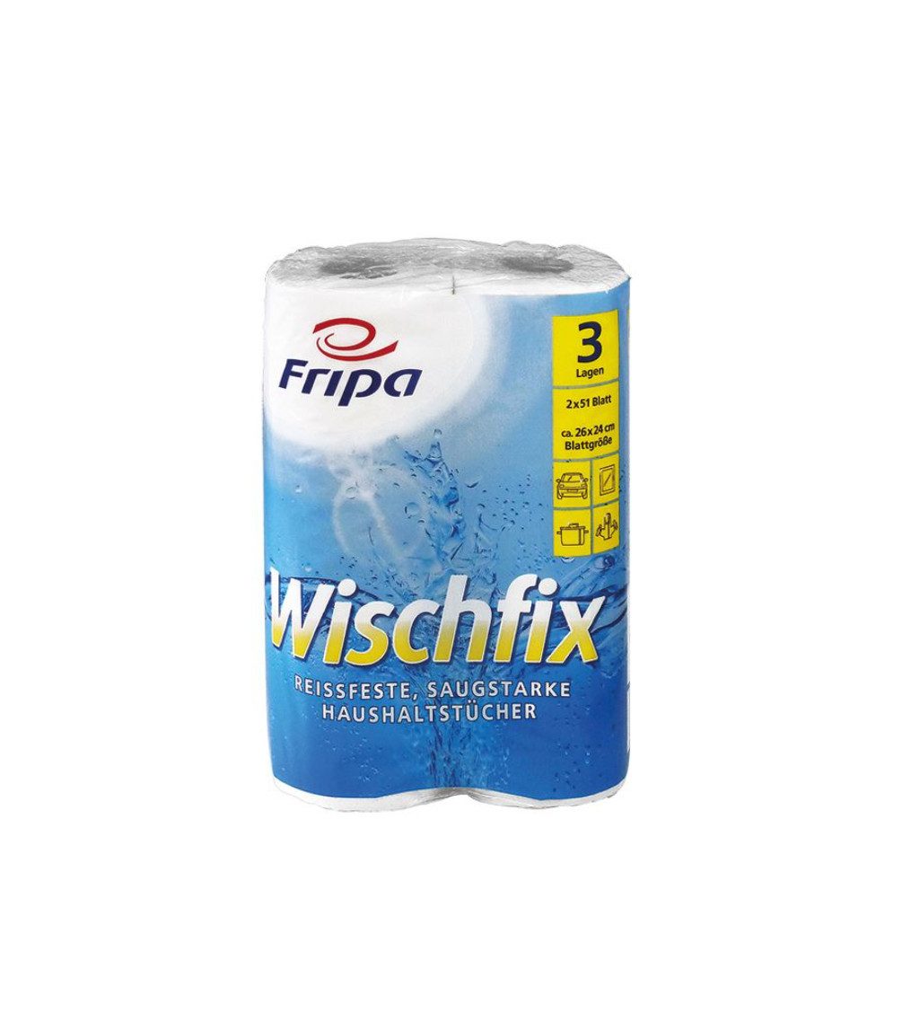 DocMed Papierküchenrolle Fripa - Wischfix Haushaltstücher 3-lagig (Einzelpack oder Großpack 1-St. Vorrats-Set), hygienisch rein, besonders weich und aus natürlichen Rohstoffen