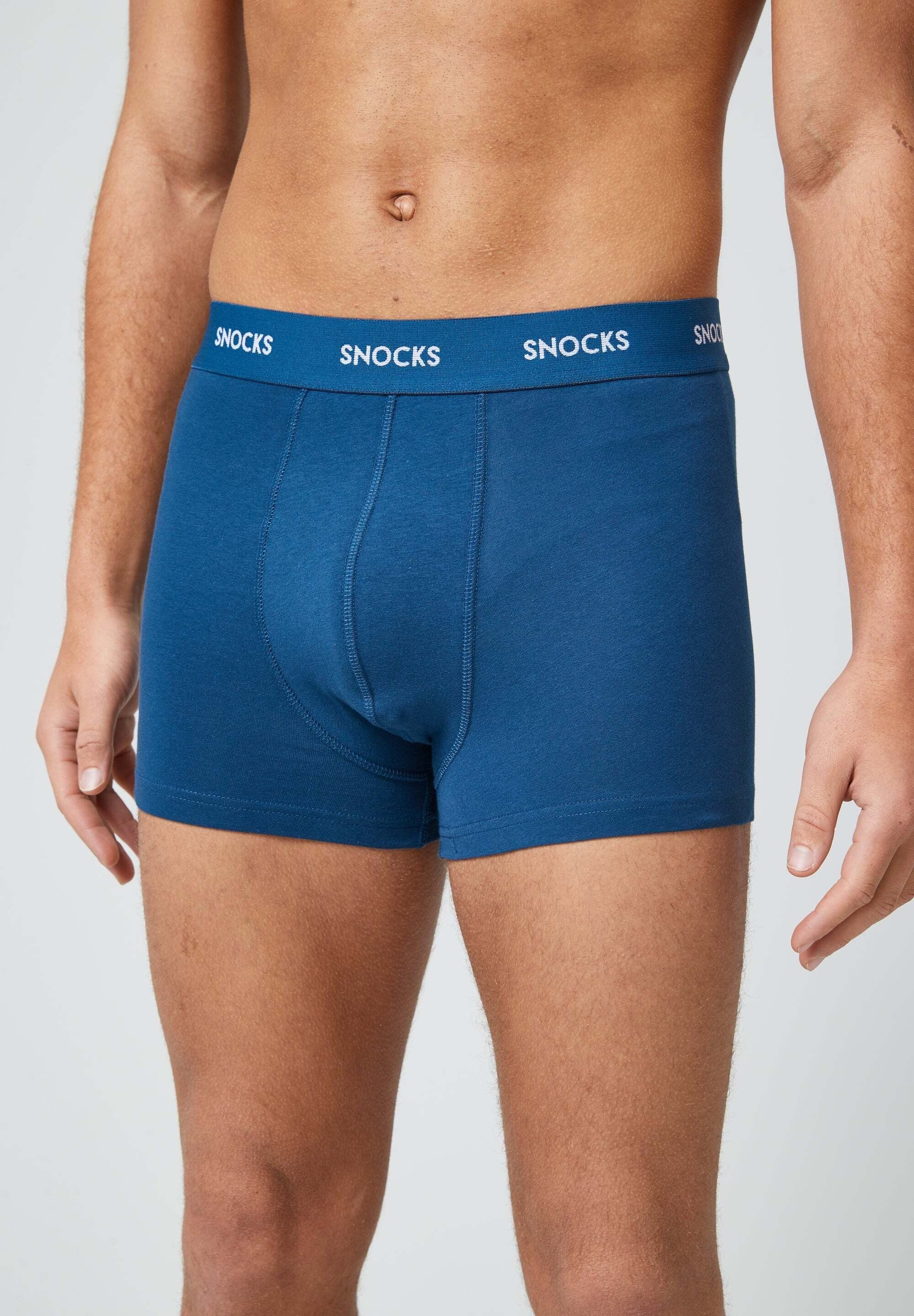 SNOCKS Boxershorts Enge Pants Herren Unterhose mit Streifen (6-St) aus Bio-Baumwolle, ohne kratzenden Zettel – Bild 2 von 5