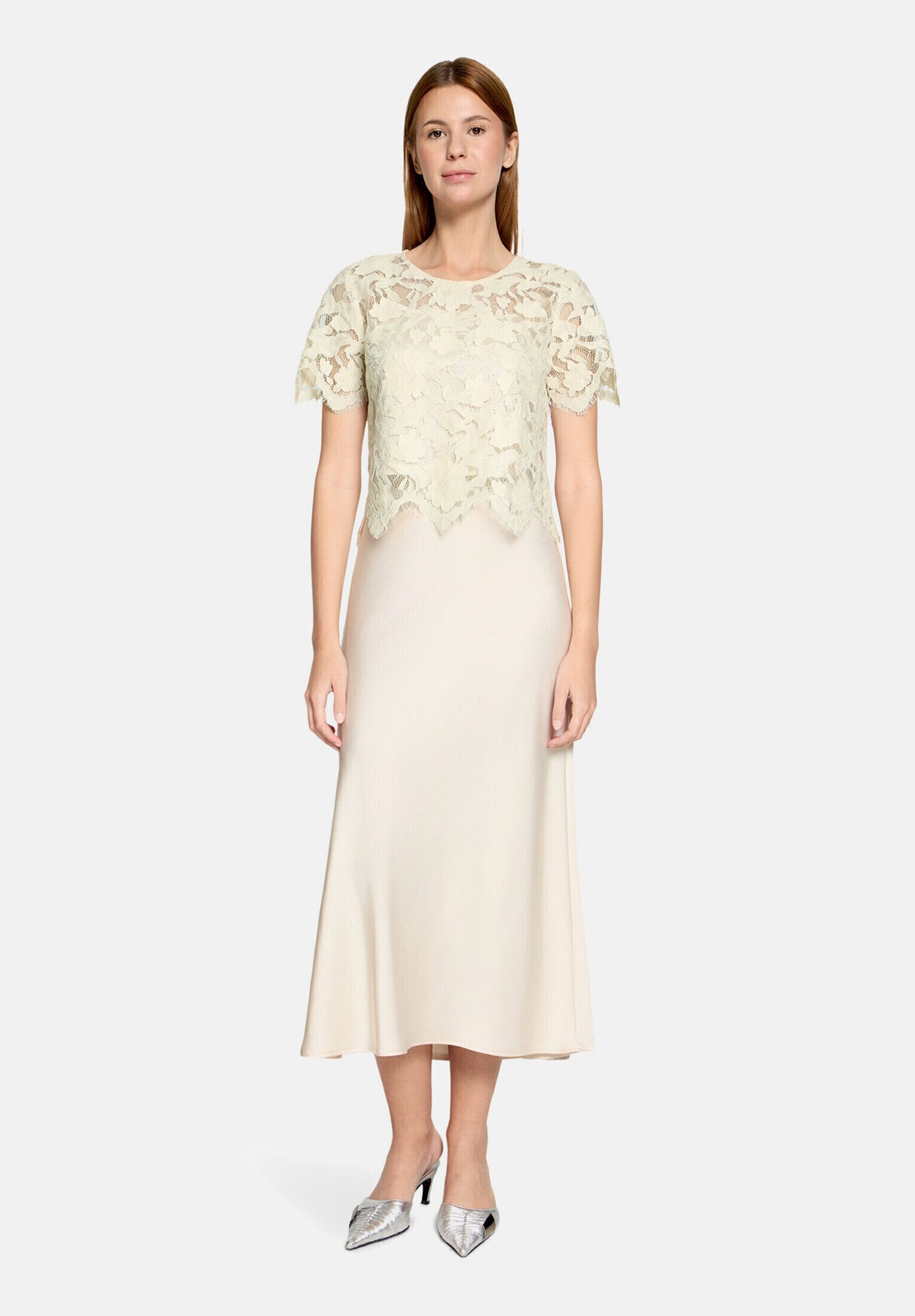 Vera Mont Spitzenbluse Damen kurzarm