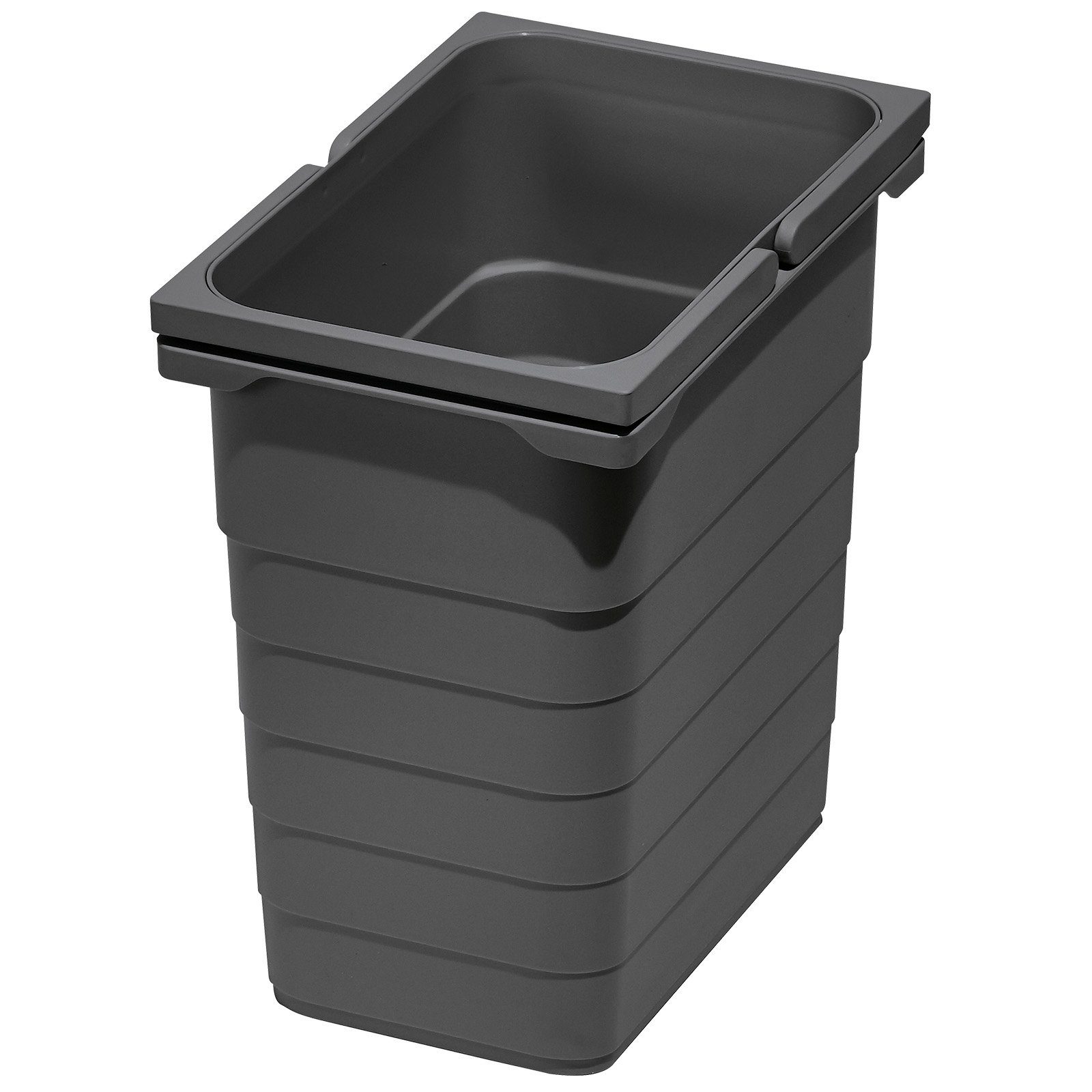 SO-TECH® Mülleimer eins2vier Abfallsammler Höhe: 310 mm, Volumen 8 Liter 153 x 230 mm dunkelgrau 5050
