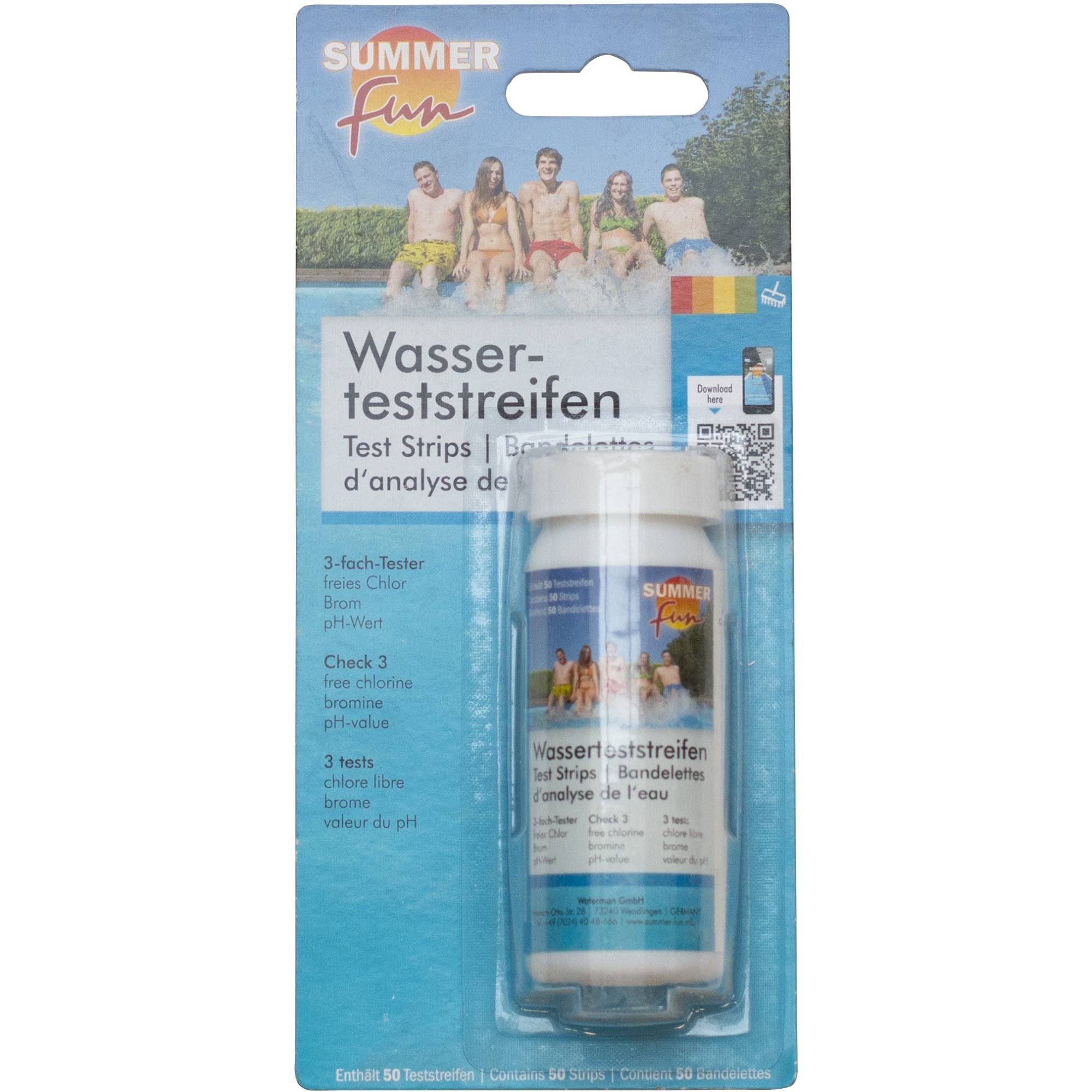 Wasserteststreifen Wasserteststreifen (50 Stück) - pH/chlor/Brom Summ