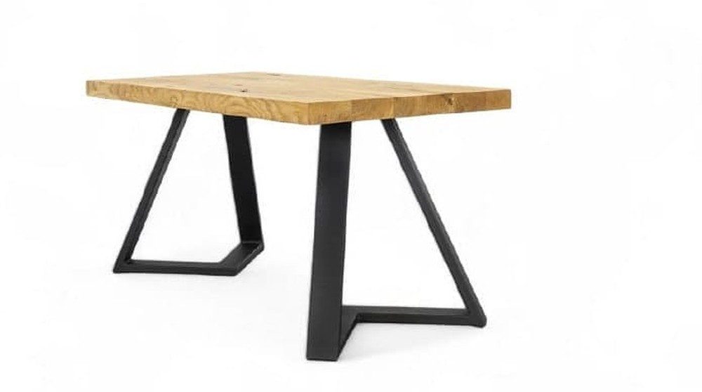 JVmoebel Esstisch Wohnzimmertisch Holz Metallbeine modernes Design rechteckig Natur (1-St., 1-tlg)