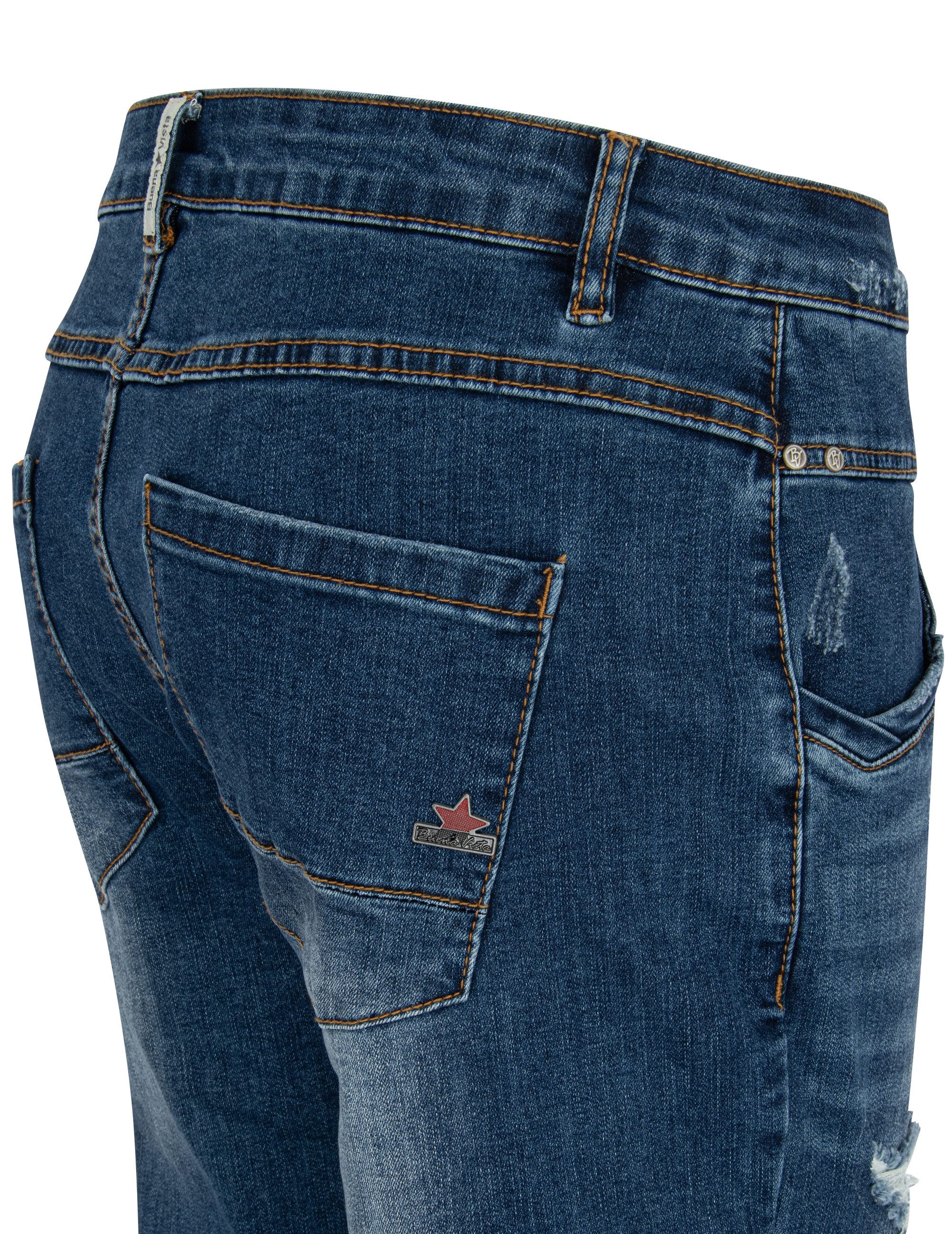 Buena Vista Stretch-Jeans BUENA VISTA ANNA C 7/8 STRAIGHT destroyed repair 2409 B5859 369 D.7622