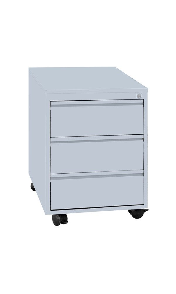 Steelboxx Rollcontainer Bürocontainer mit Stahl-Abdeckplatte und 3 Schubladen