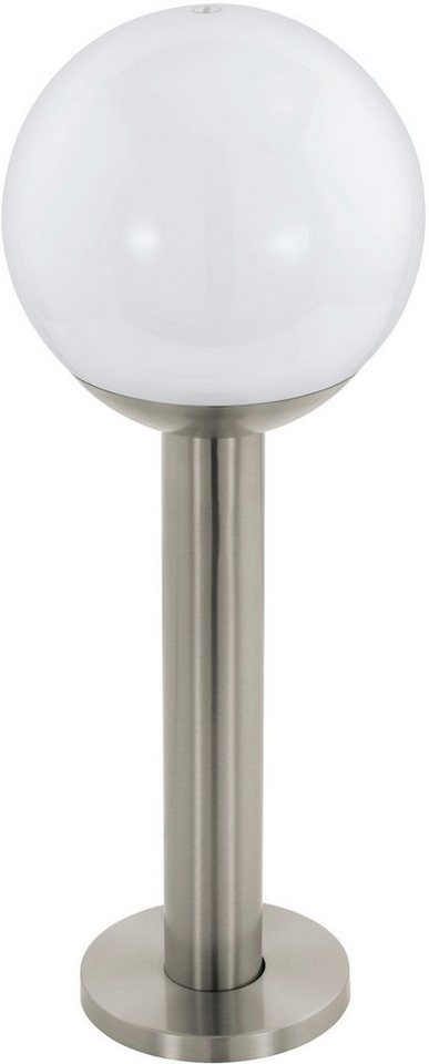 EGLO Stehlampe NISIA-Z, Leuchtmittel wechselbar, ohne Leuchtmittel,  Stehleuchte in silber aus Edelstahl - inkl. E27 - 1X9W, Stehleuchte NISIA-Z  überzeugt durch Qualität und Langlebigkeit