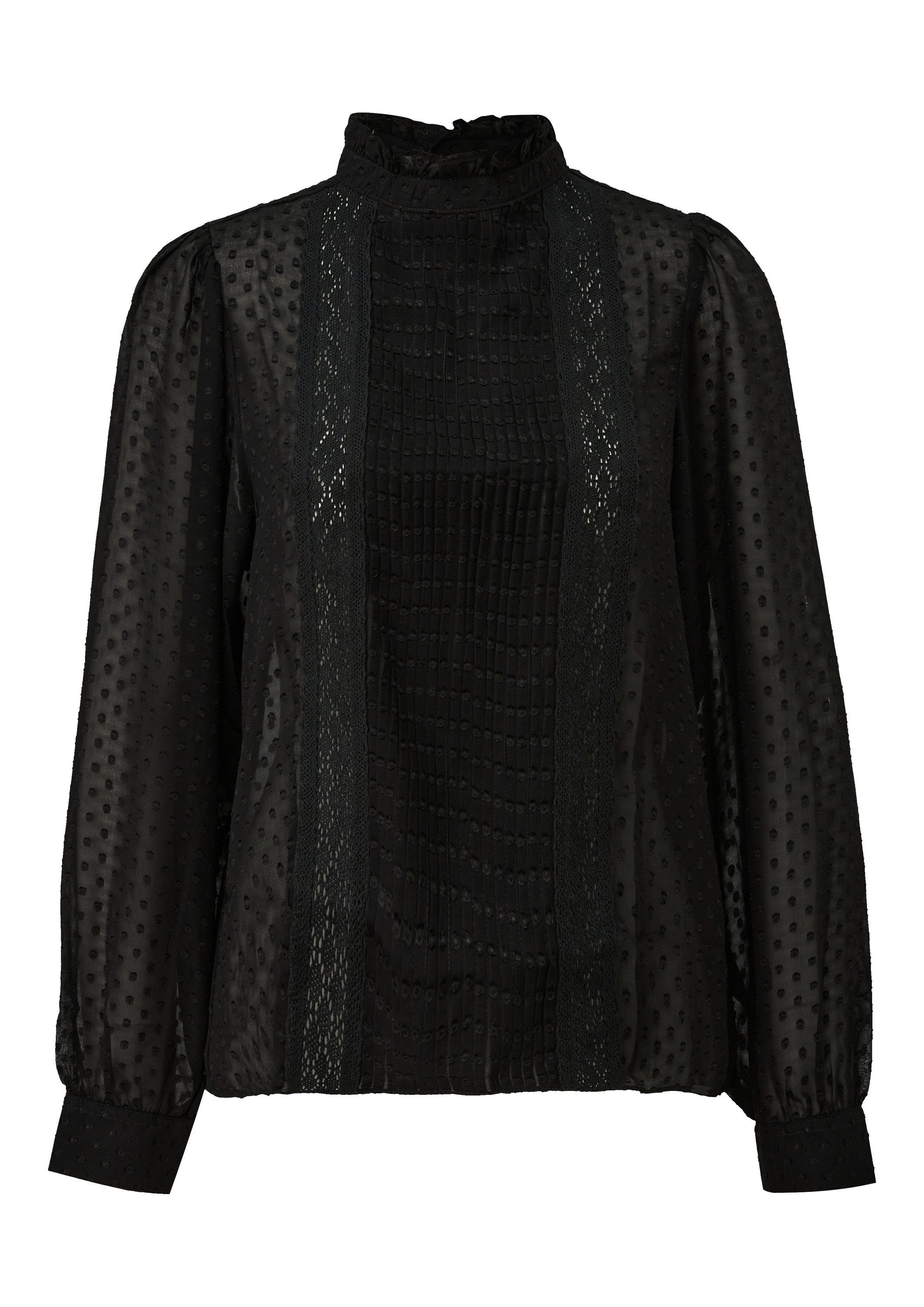 QS Langarmbluse Bluse Transparente Chiffonbluse günstig online kaufen