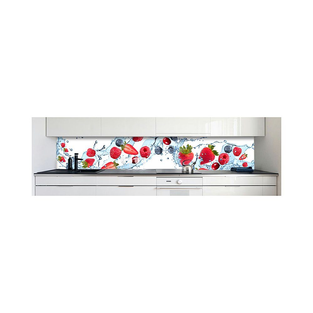 0,4 Küchenrückwand selbstklebend Hart-PVC Berry DRUCK-EXPERT Splash mm Küchenrückwand Premium