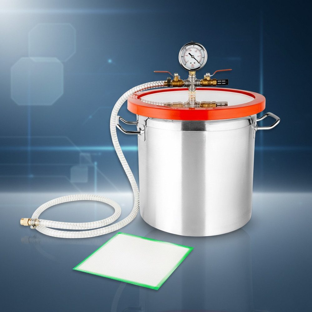 Mucola Vakuumbehälter Vakuumkammer Edelstahl 17L 28CM Entgasungskammer Vacuum NEU, Edelstahl, (Stück, 1-tlg., Premium-Vakummkammer), Hochwertige Silikondichtung