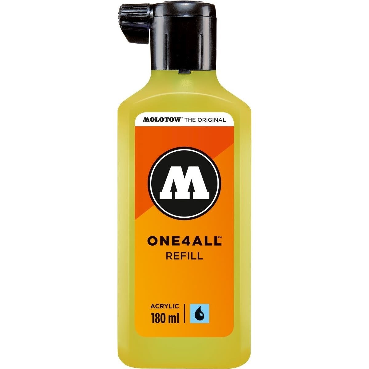 MOLOTOW Füllhalter Nachfülltinte One4All für Permanentmarker 180ml neongelb fluorecent