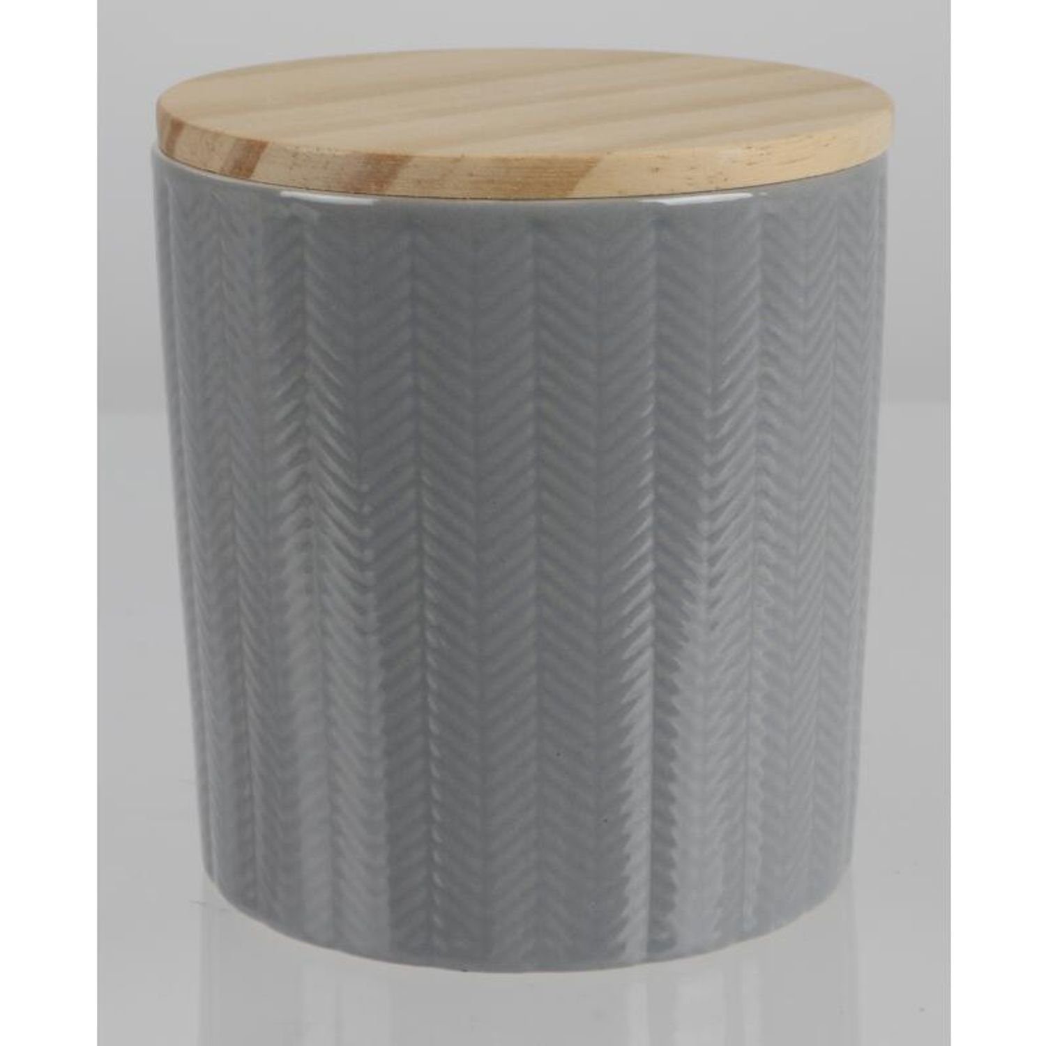 BURI Vorratsdose 12x Keramik-Vorratsdosen Keramik mit Set Lebensmi, Box Holzdeckel 10x10cm Gefäß