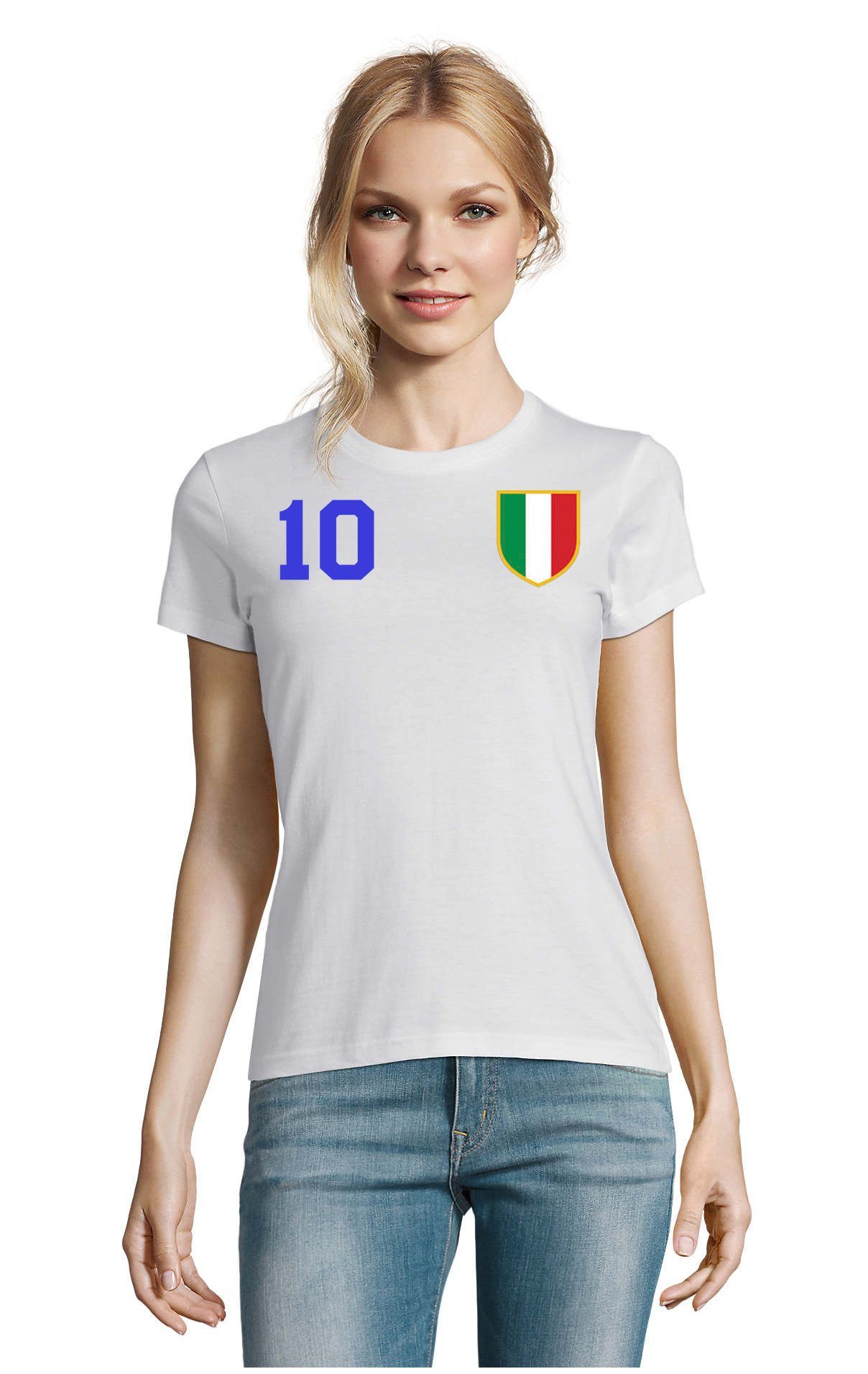 Blondie & Brownie T-Shirt Damen Italien Sport Trikot Fußball Handball Meister WM EM