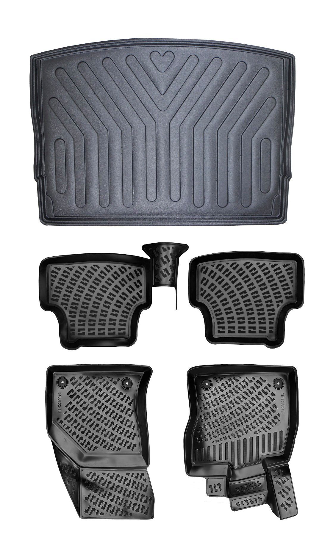 Trimak Auto-Fußmatte VW Golf 7 Passgenau Fußmatten&Kofferraummatten Set (1 St) | Automatten