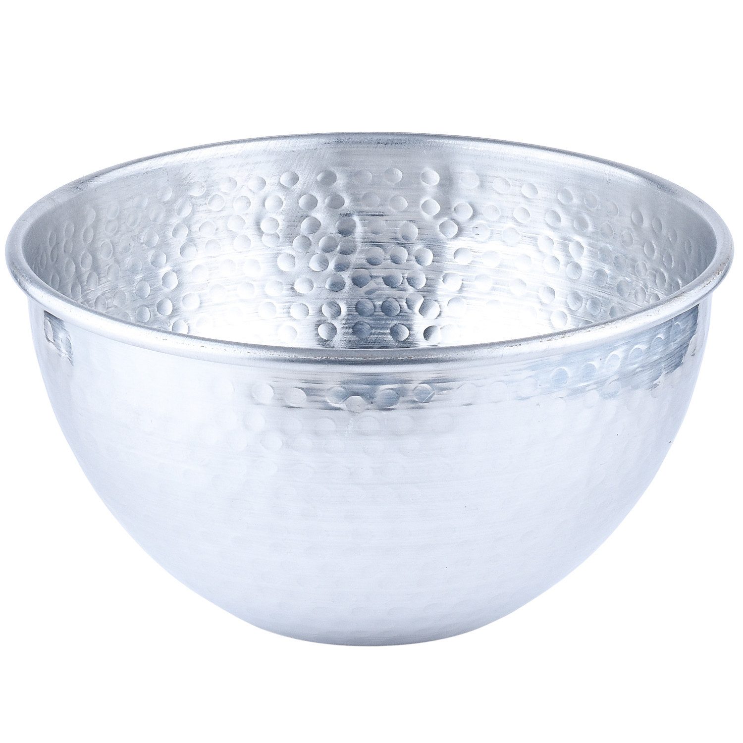 Marrakesch Orient & Mediterran Interior Dekotablett Vintage Servierschale Erla handgefertigt aus Aluminium in Silber 24 cm (1 St), Handarbeit