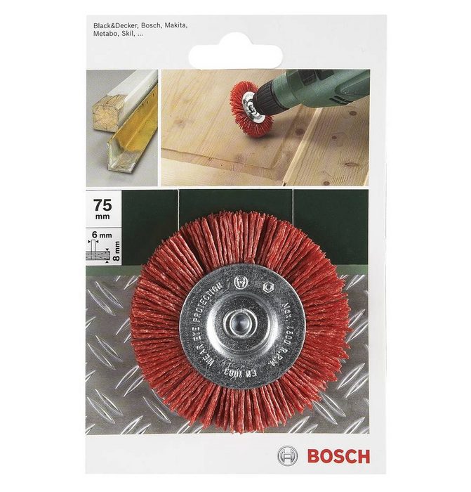 Bosch Accessories Schleifaufsatz Bosch Accessories Scheibenbürsten für Bohrmaschinen – Nylondraht mit K