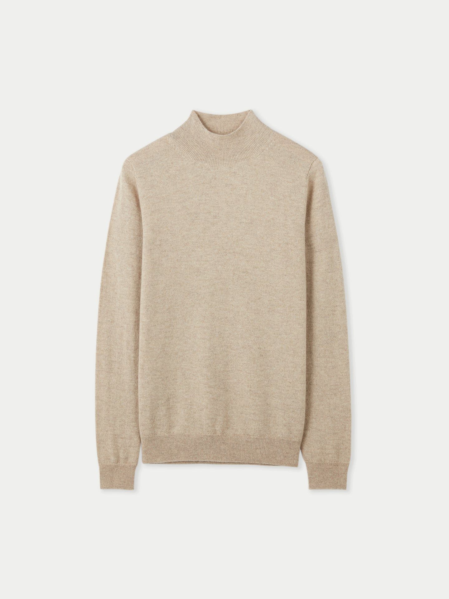 GOBI Cashmere Stehkragenpullover Naturfarbe Basic Stehkragenpullover aus Kaschmir