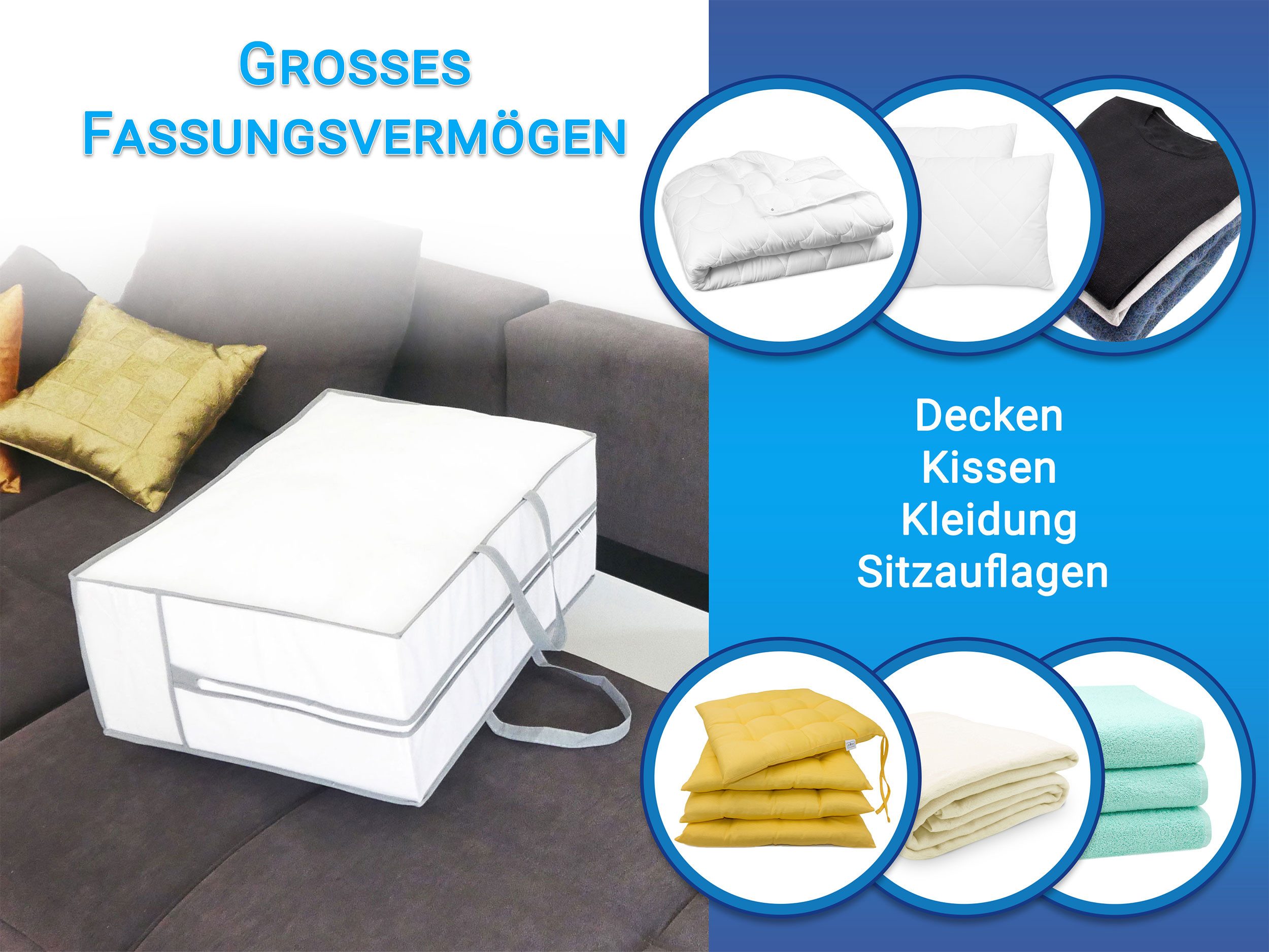 ZOLLNER Aufbewahrungstasche (Spar-Set, 2-tlg), 100% Vlies, atmungskativ, 2-Wege-Reißverschluss – Bild 5 von 5