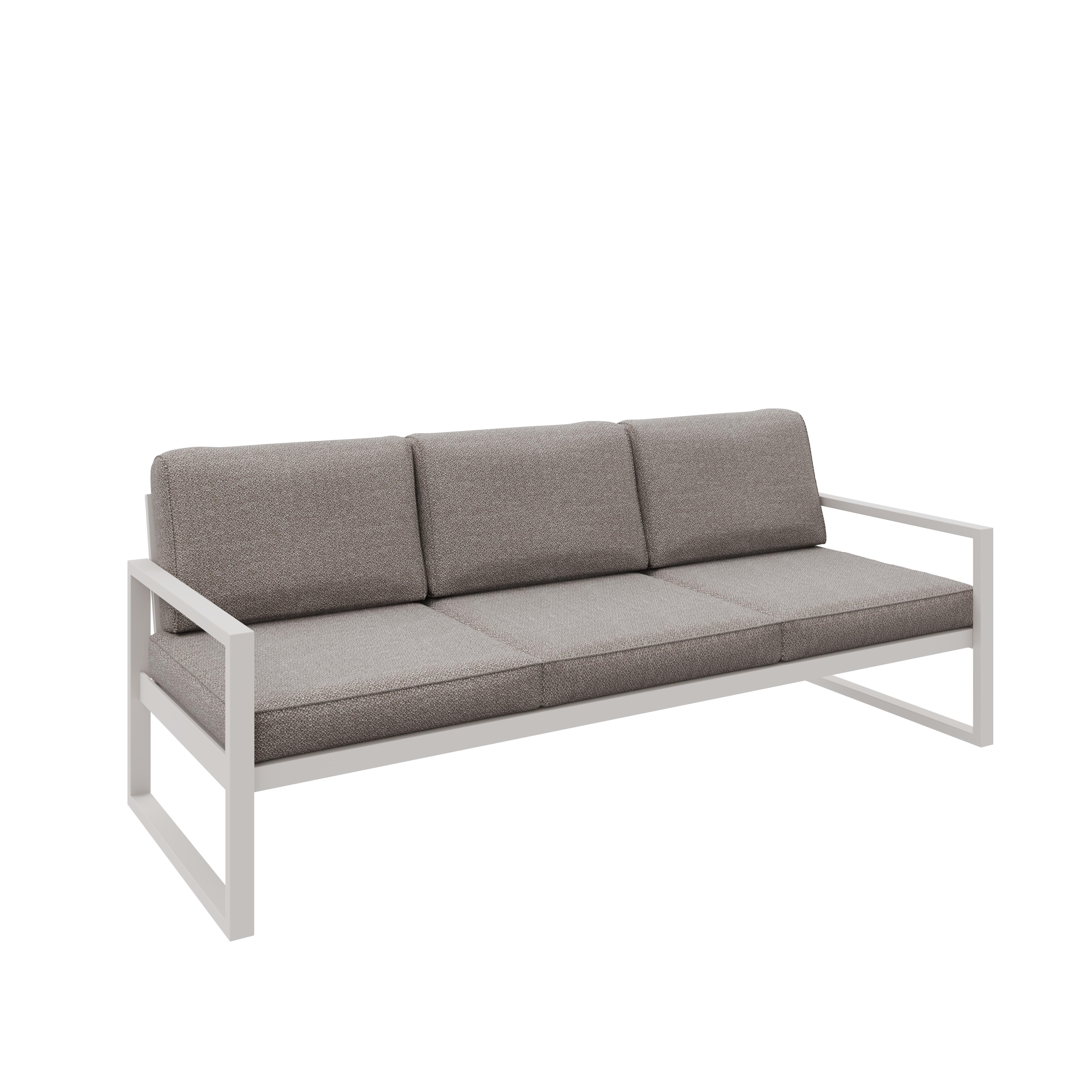 Design Möbel Gartensofa SOLAR 3-Sitzer Garten-Loungesofa TOP QUALITET CASHMERE