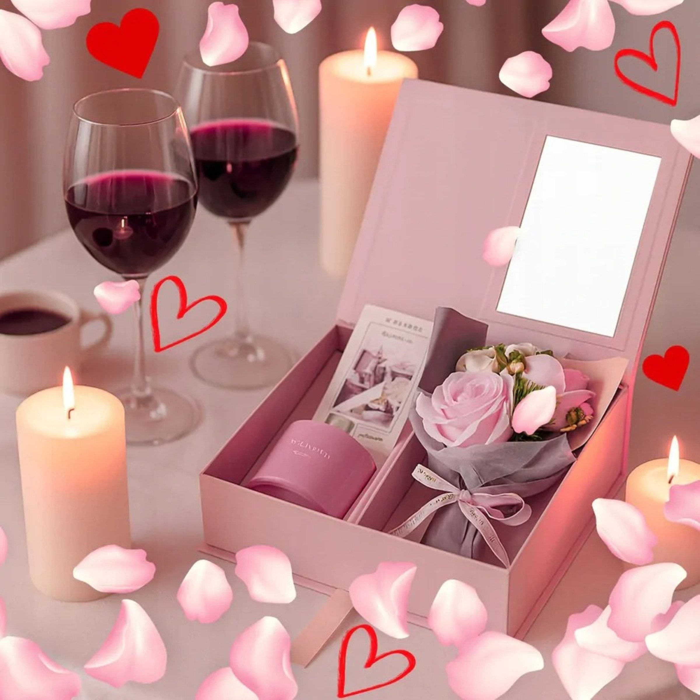 AMORE MIO Dekoobjekt Seifenrosen Geschenkset mit Duftdiffusor in Geschenkbox (Seifenrosen Geschenkset mit Duftdiffusor und dekorativer Geschenkbox, Geschenkset Seifenrosen Strauß mit Duftdiffusor und Geschenkbox), Seifenrosen, Duftdiffusor, Geschenkbox mit Magnetverschluss