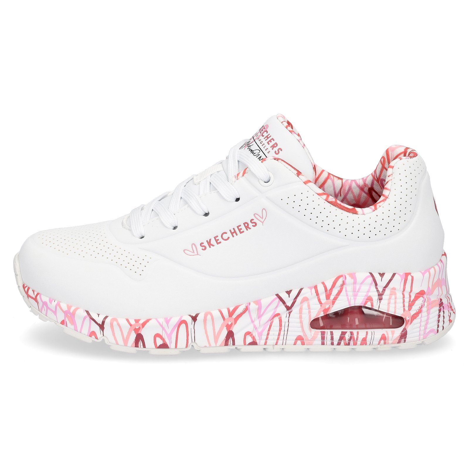 Skechers Skechers JGoldcrown Damen Sneaker UNO Loving Love weiß pink Sneaker