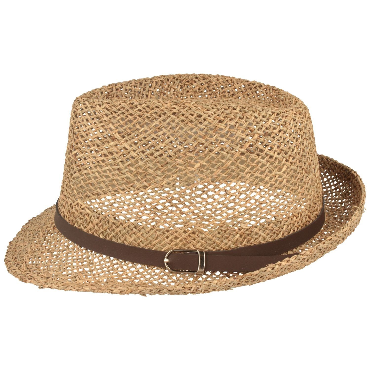 Fiebig Strohhut luftig, mit Kunst-Ledergarnitur günstig online kaufen