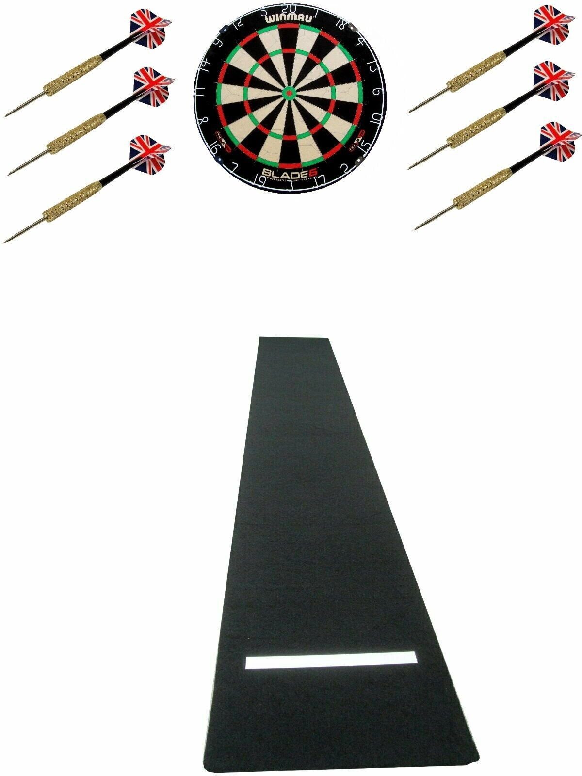 Dartscheibe Winmau Blade 6 Dartboard Dartscheibe Dartmatte 6 Pfeile