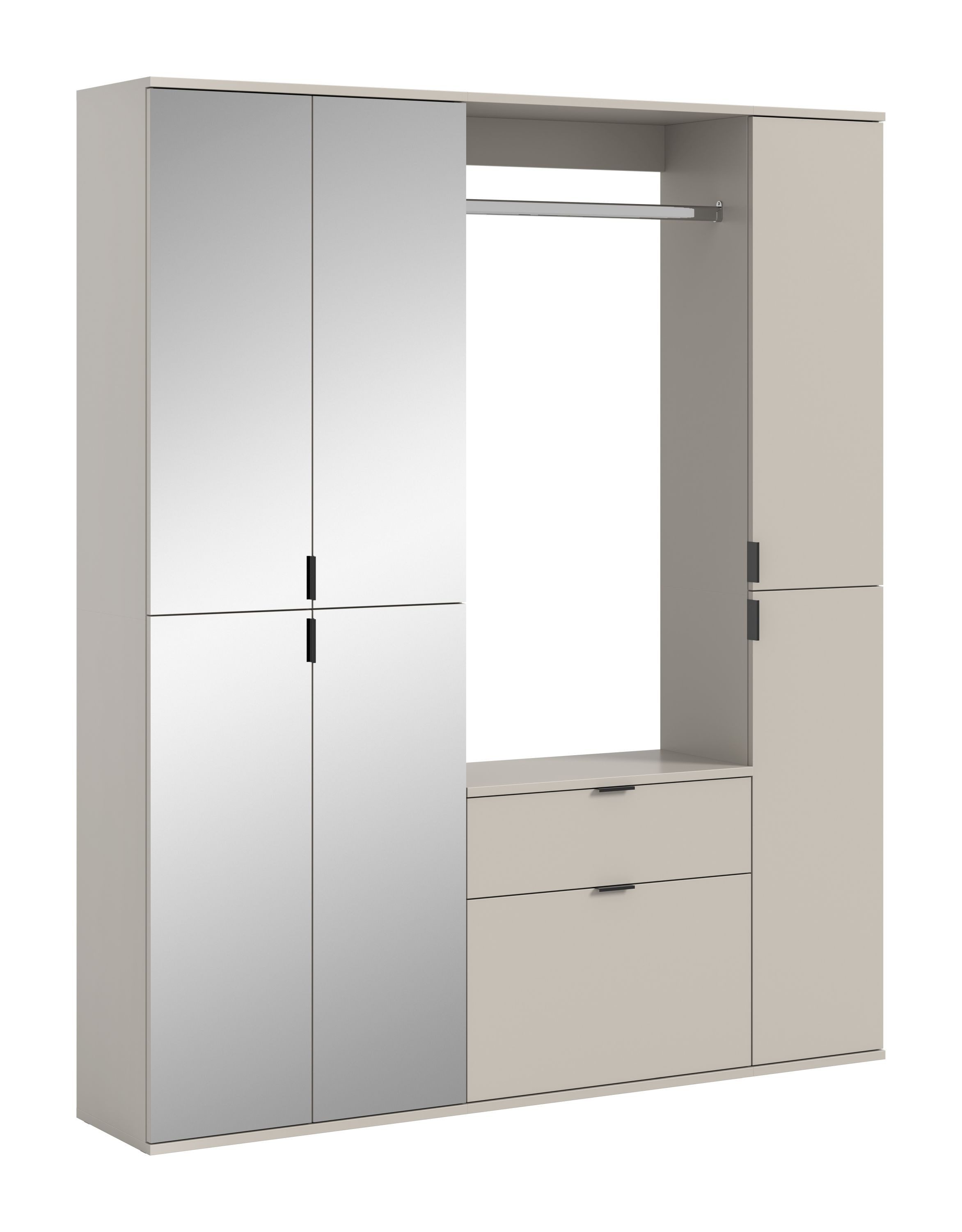 xonox.home Garderoben-Set Projekt X, in Kaschmir Melamin B/H/T: 152x193x34 cm