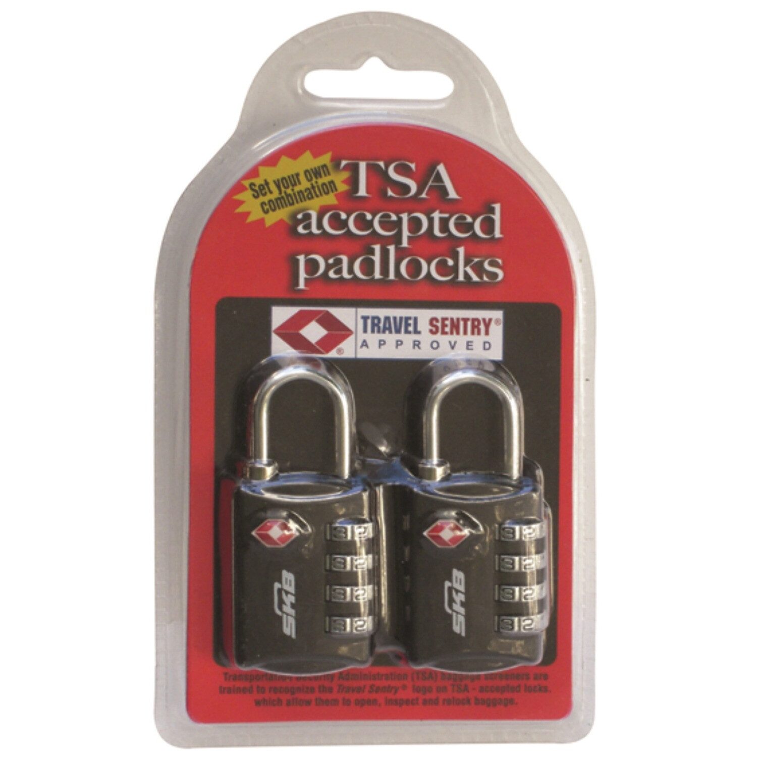 SKB Cases Vorhängeschloss TSA-Kombinations-Vorhängeschloss – 2er-Pack