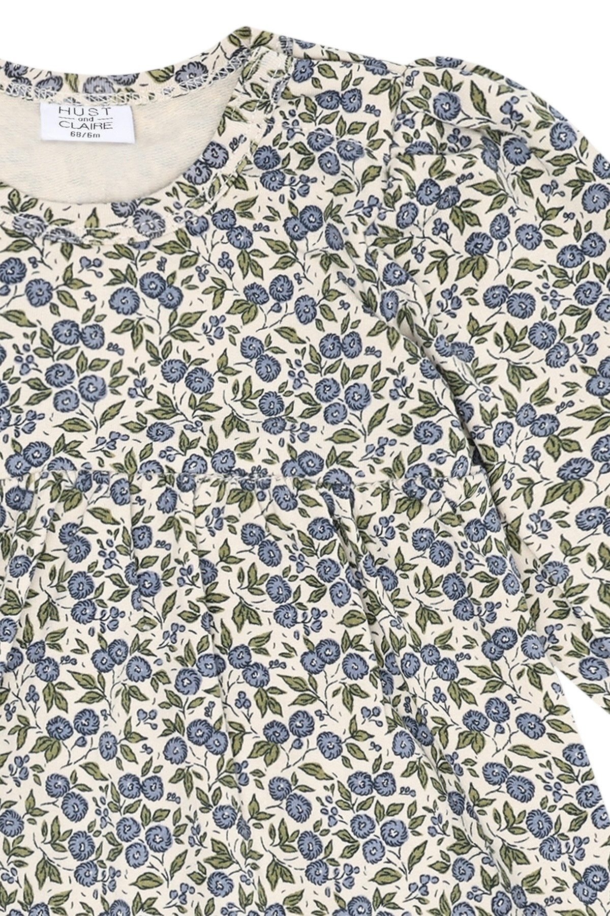 Hust & Claire A-Linien-Kleid HCKis Flora (1-tlg) Hust & Claire Kleid Kis Flora aus Baumwolle, langarm, florales Muster