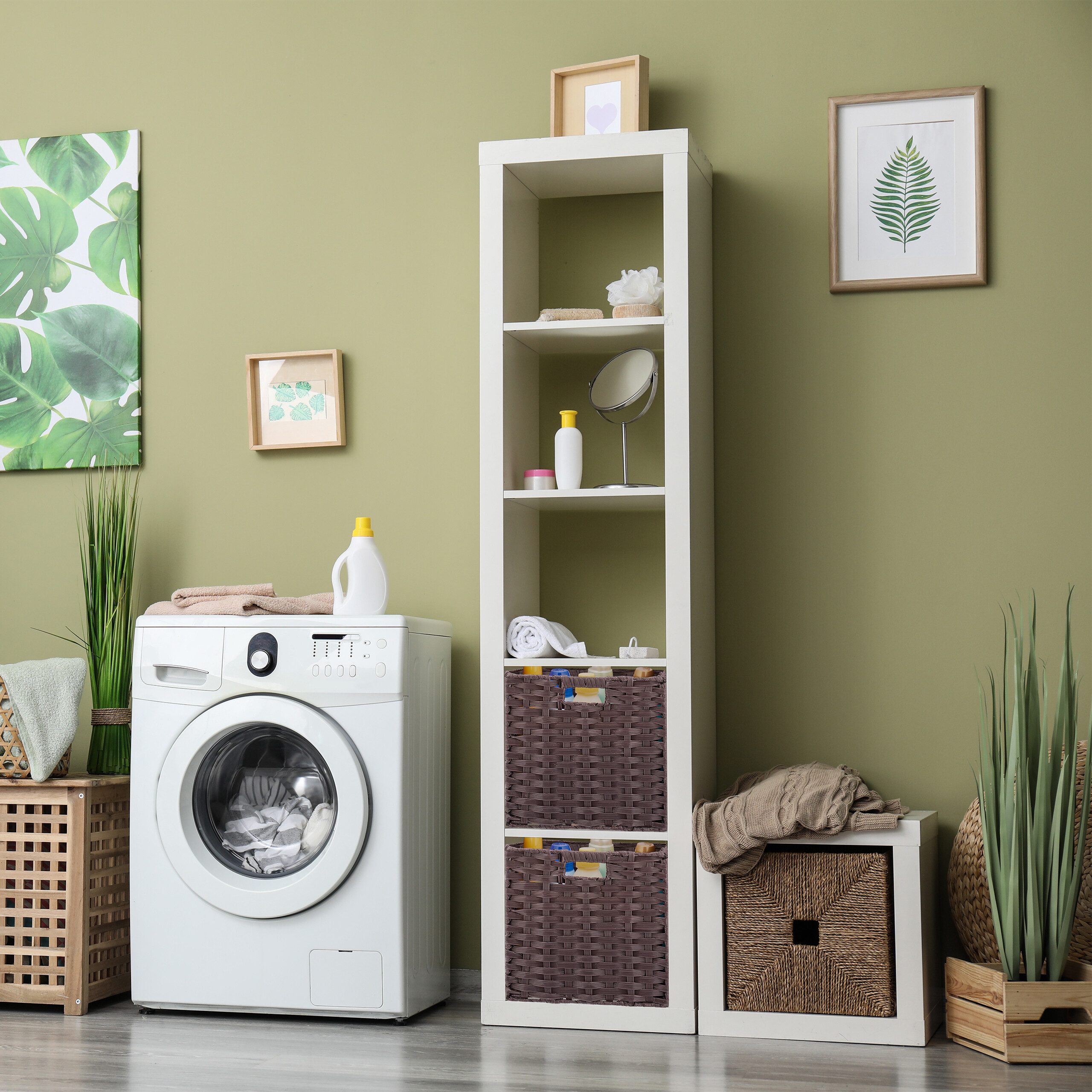 relaxdays Regalkorb Aufbewahrungskorb im 2er Set, braun günstig online kaufen