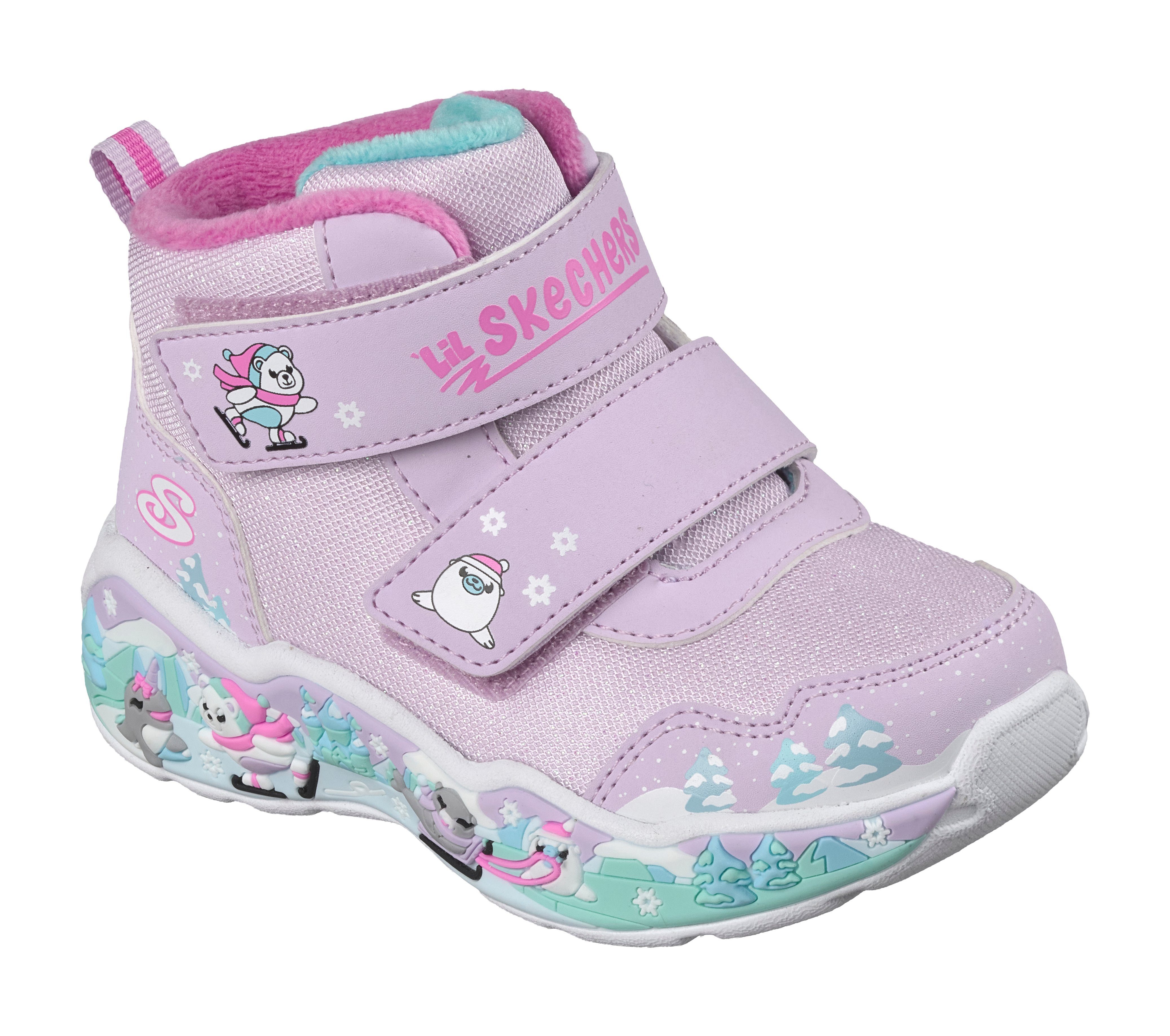 Skechers PLAY SCENE Winterstiefel Klettstiefel, Winterboots mit Warmfutter, Größenschablone zum Download