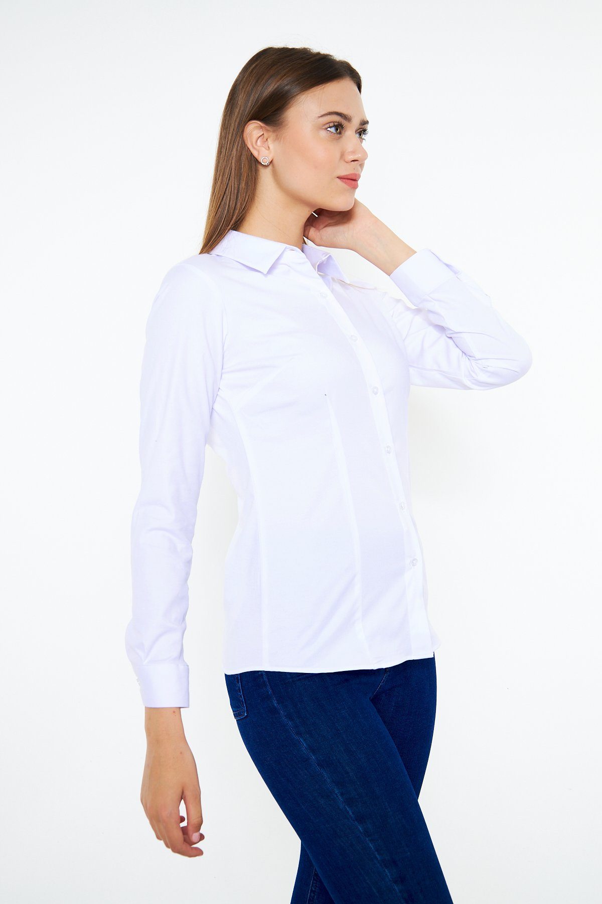 Bruno Barella Hemdbluse Slim Fit Hemdbluse aus Biobaumwolle günstig online kaufen