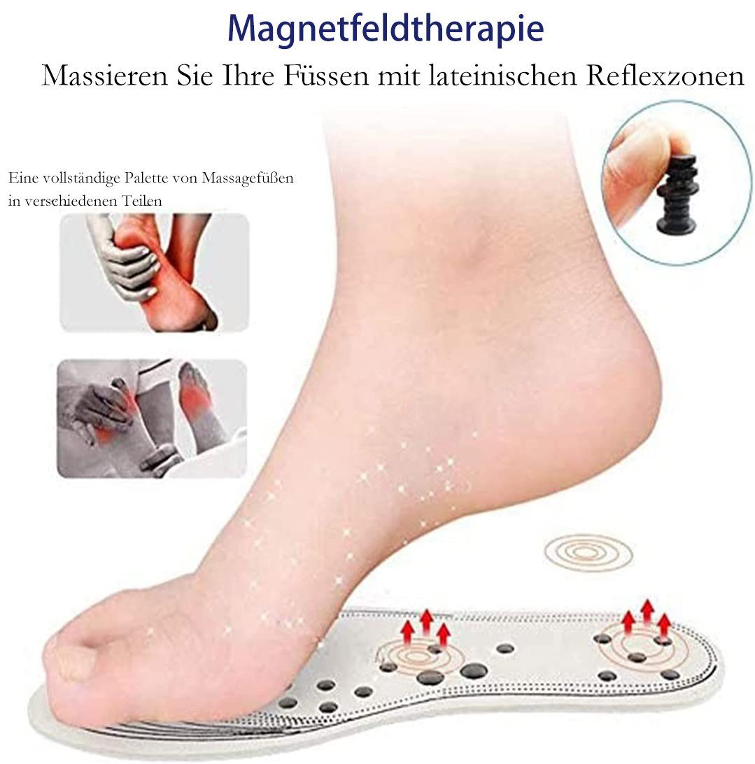 Weiß Einlegesohlen, COOL-i Magnetfeldtherapie-Massage, ® Akupressur-Effekt