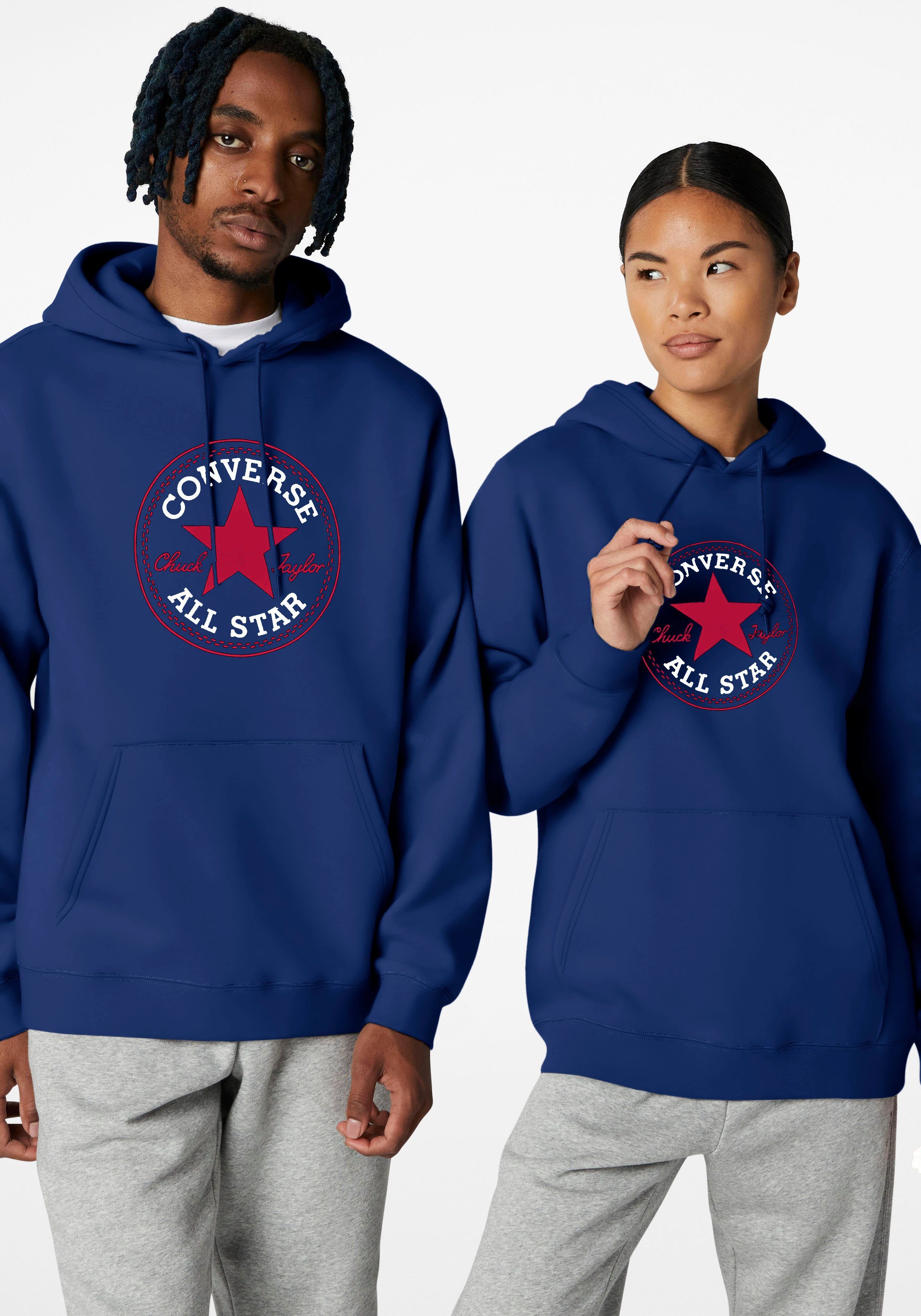 Converse Kapuzensweatshirt STANDARD FIT CENTER FRONT LARGE CHU navy | Sweatshirts