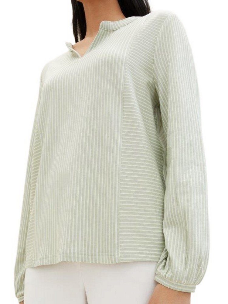 TOM TAILOR Langarmshirt VERTICAL STRIPE (1-tlg) aus Baumwollmix
