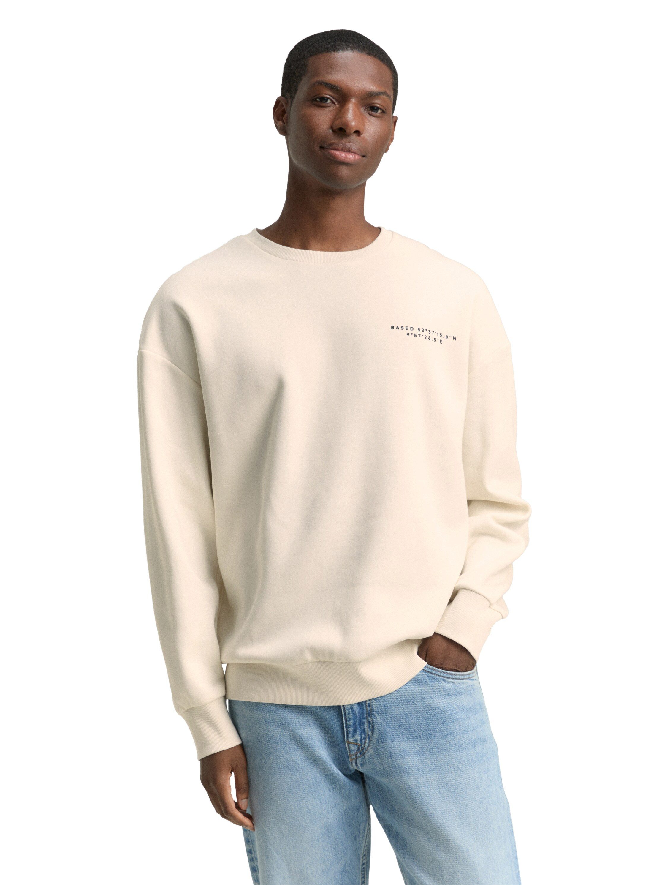 TOM TAILOR Denim Sweatshirt mit Schriftzügen günstig online kaufen