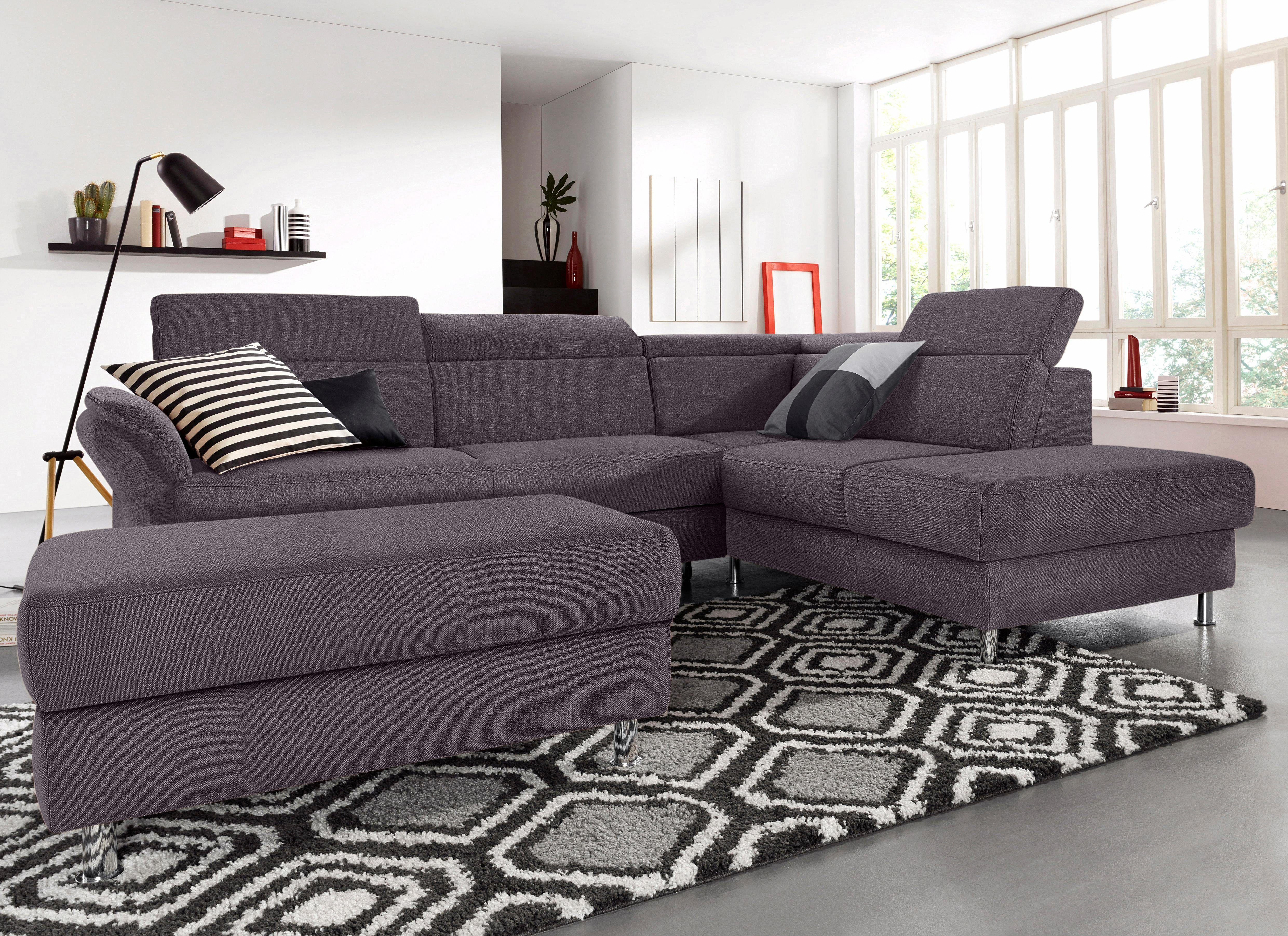 sit&more Ecksofa Avignon L-Form, inklusive Kopfteilverstellung, wahlweise mit Bettfunktion