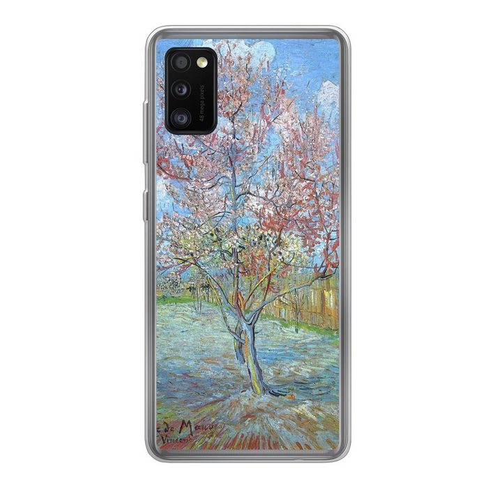 MuchoWow Handyhülle Der rosa Pfirsichbaum - Vincent van Gogh Handyhülle Samsung Galaxy A41 Smartphone-Bumper Print Handy