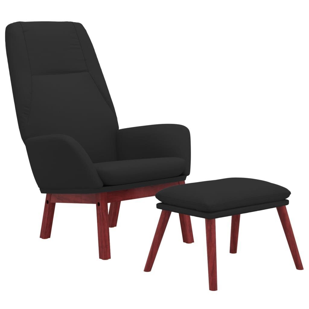 vidaXL Sessel Relaxsessel mit Hocker Schwarz günstig online kaufen
