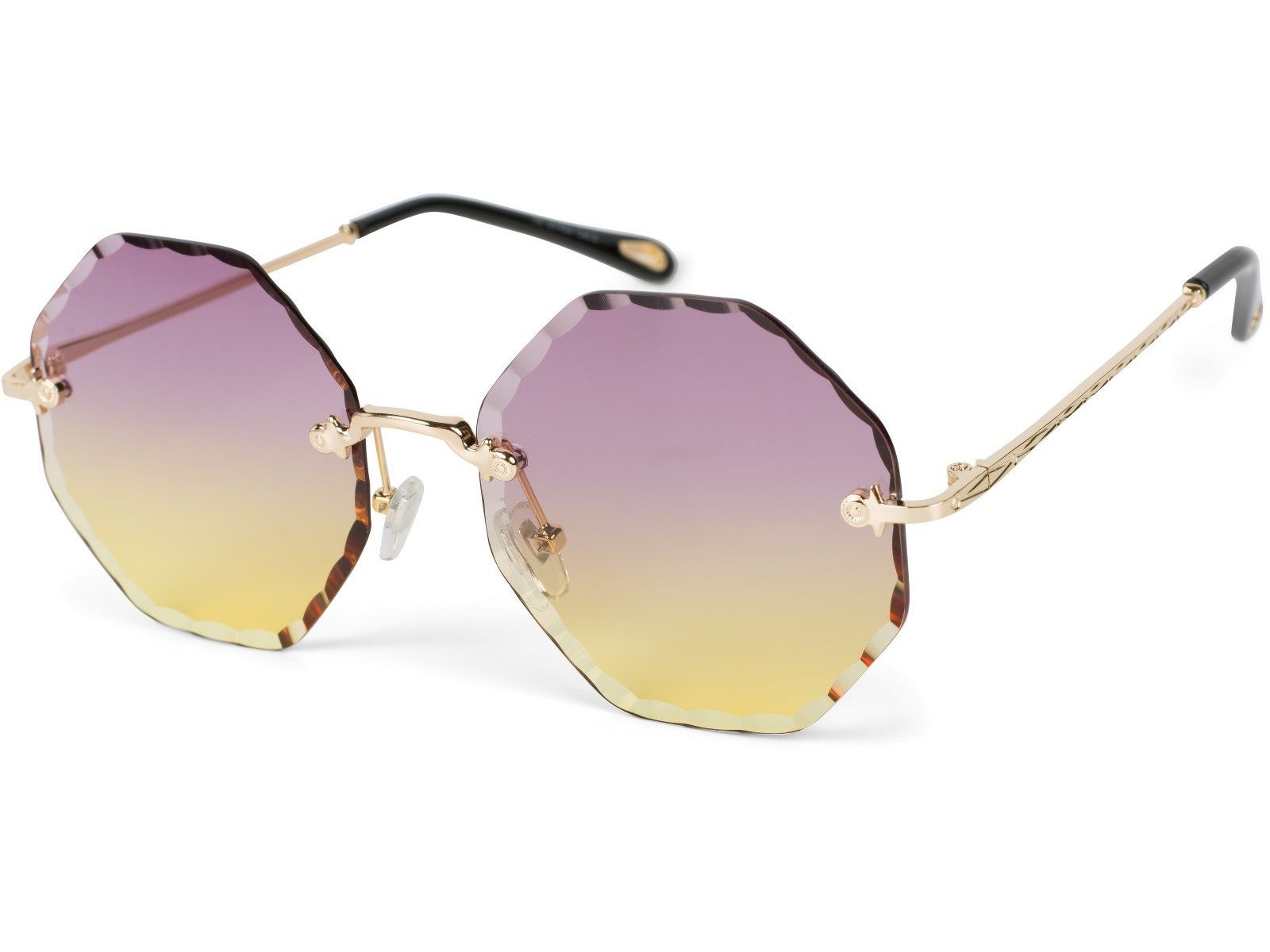 Gestell Gold / Glas Violett-Gelb Verlauf