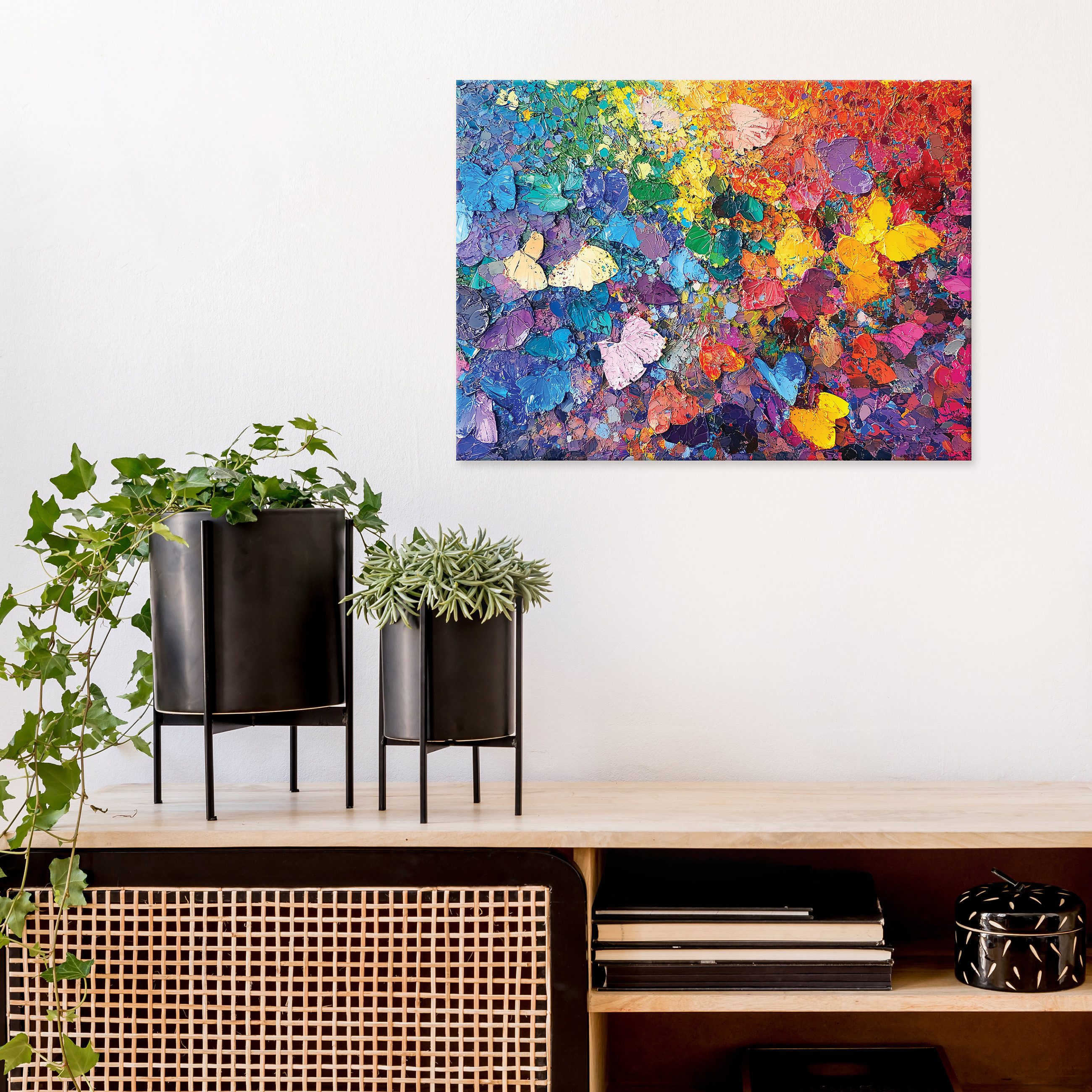 Wallarena Leinwandbild Abstrakt Bunt Kunst Modern Wandbilder Wand Deko XXL günstig online kaufen