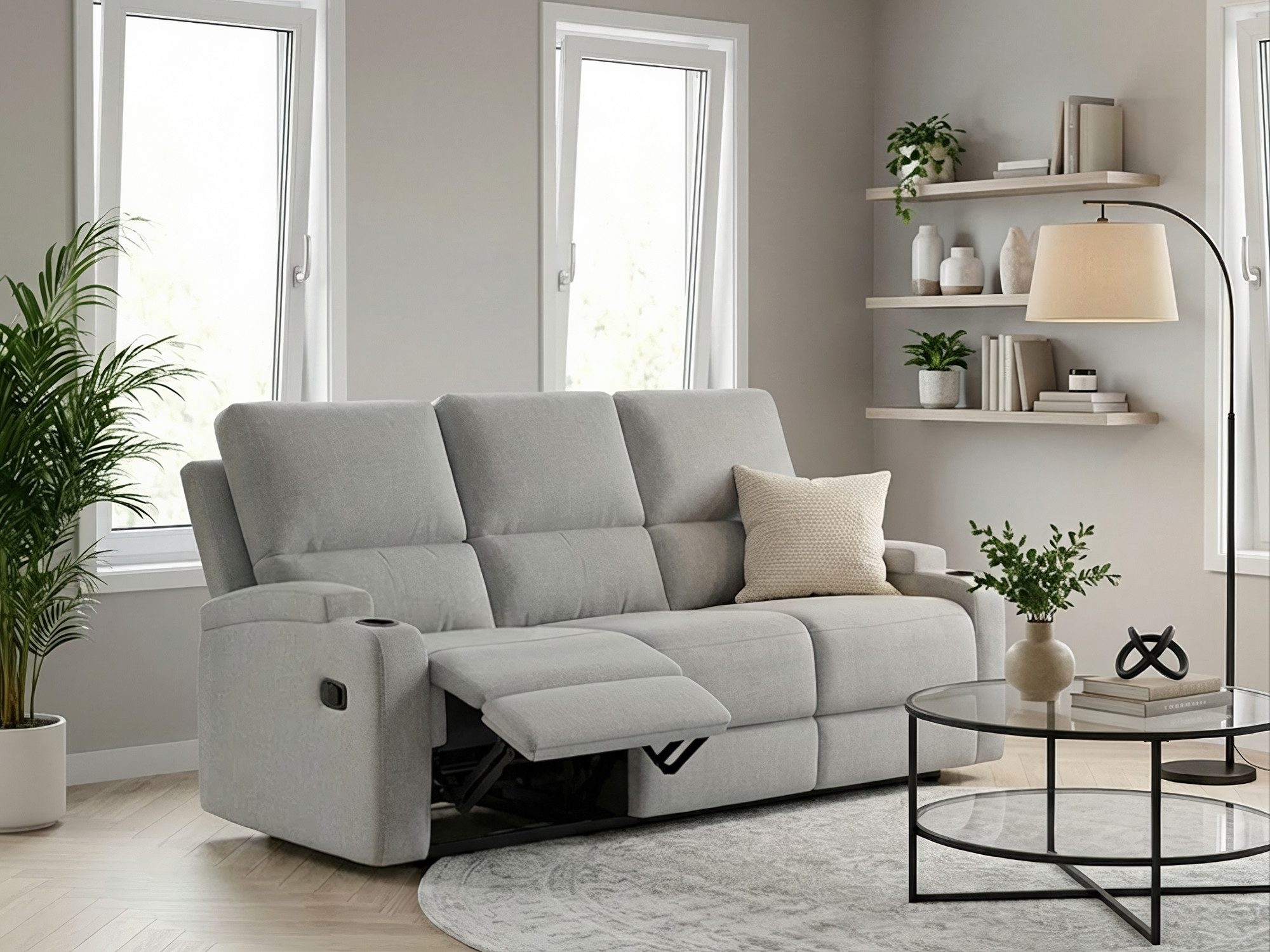 OTTO home 3-Sitzer Napori, Kinosofa mit 2 x Relaxfunktion und Getränkehalter