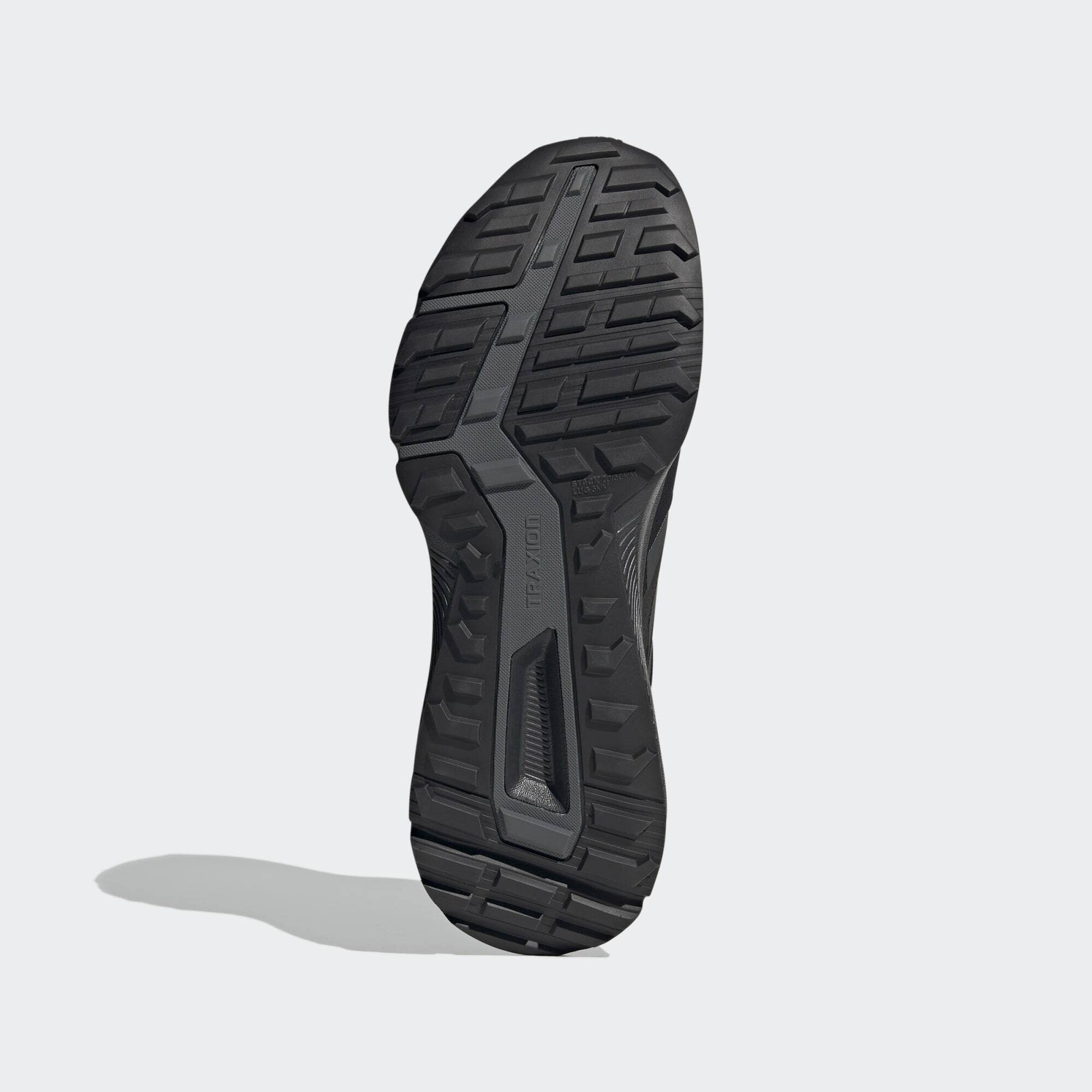 adidas Performance Six Grey Carbon TRAILRUNNING-SCHUH / SOULSTRIDE RAIN.RDY Core Sneaker / Black TERREX