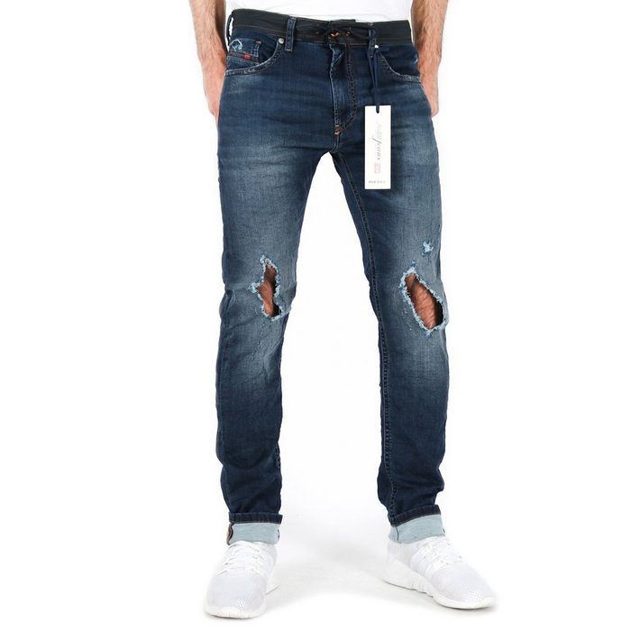 Diesel Slim-fit-Jeans Herren Jogg Jeans Destroyed Stretch Hose Thommer CB-NE 069BD