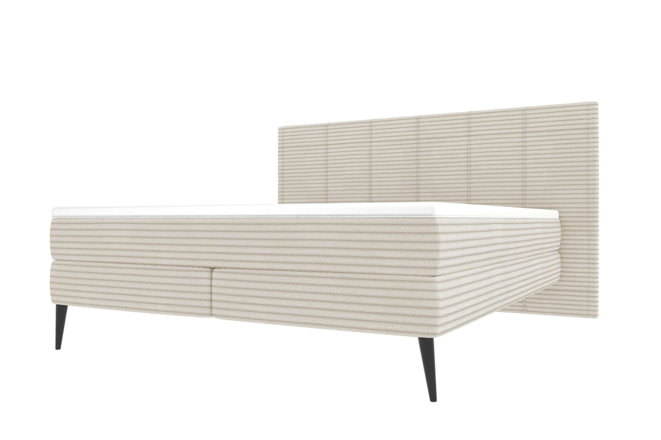 Sofa Dreams Boxspringbett Boxspringbett Vento (Schlafzimmerbett, Bett), 140/160/180/200x200 cm, in Cordstoff AMBIENCE, mit Topper
