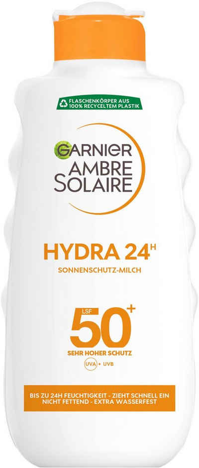 GARNIER Sonnenschutzmilch Garnier Hydra 24H Sonnenmilch LSF 50+