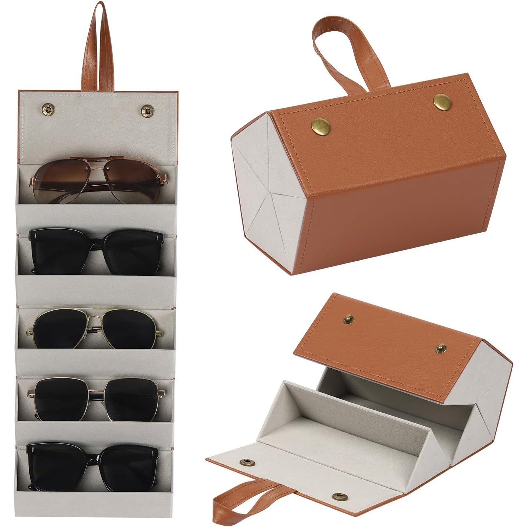 Mutig Brillenetui Brillenbox Faltbare Brillenablage 5-Fach Brillenaufbewahr günstig online kaufen