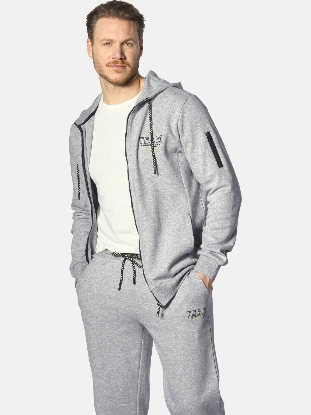 Jan Vanderstorm Kapuzensweatjacke ODGRIM mit Kontrastelementen günstig online kaufen